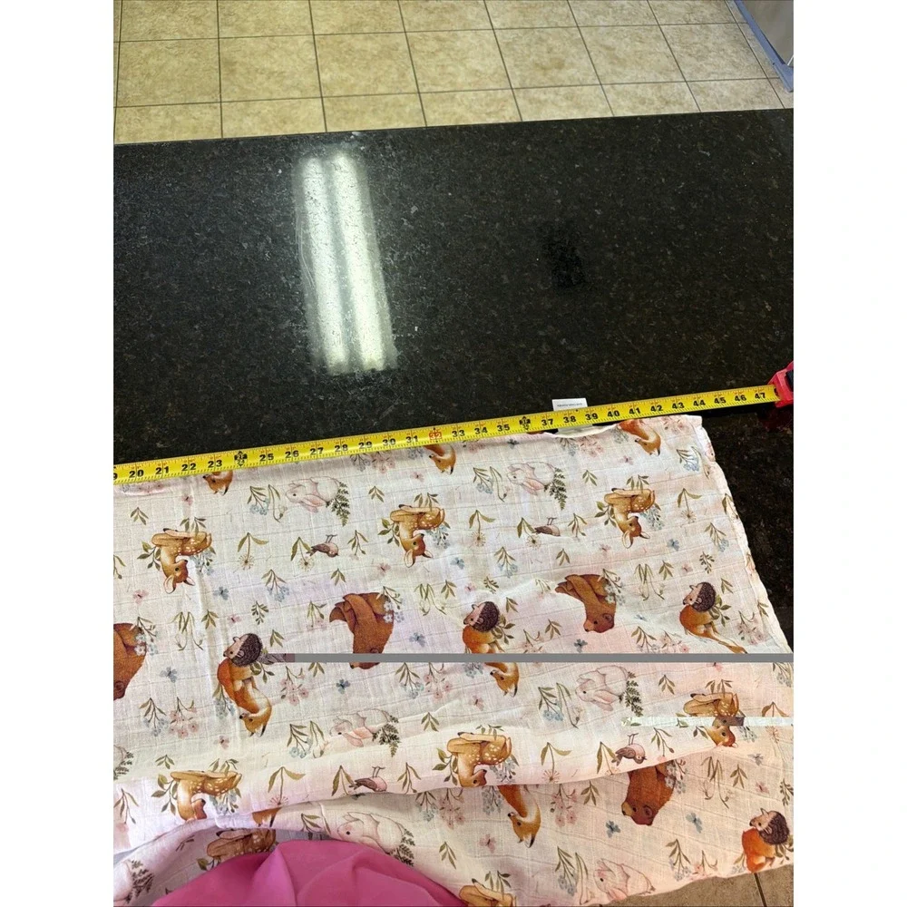 Ivy & Ever Organic Cotton Muslin Swaddle Australian Baby Animals Floral Blanket